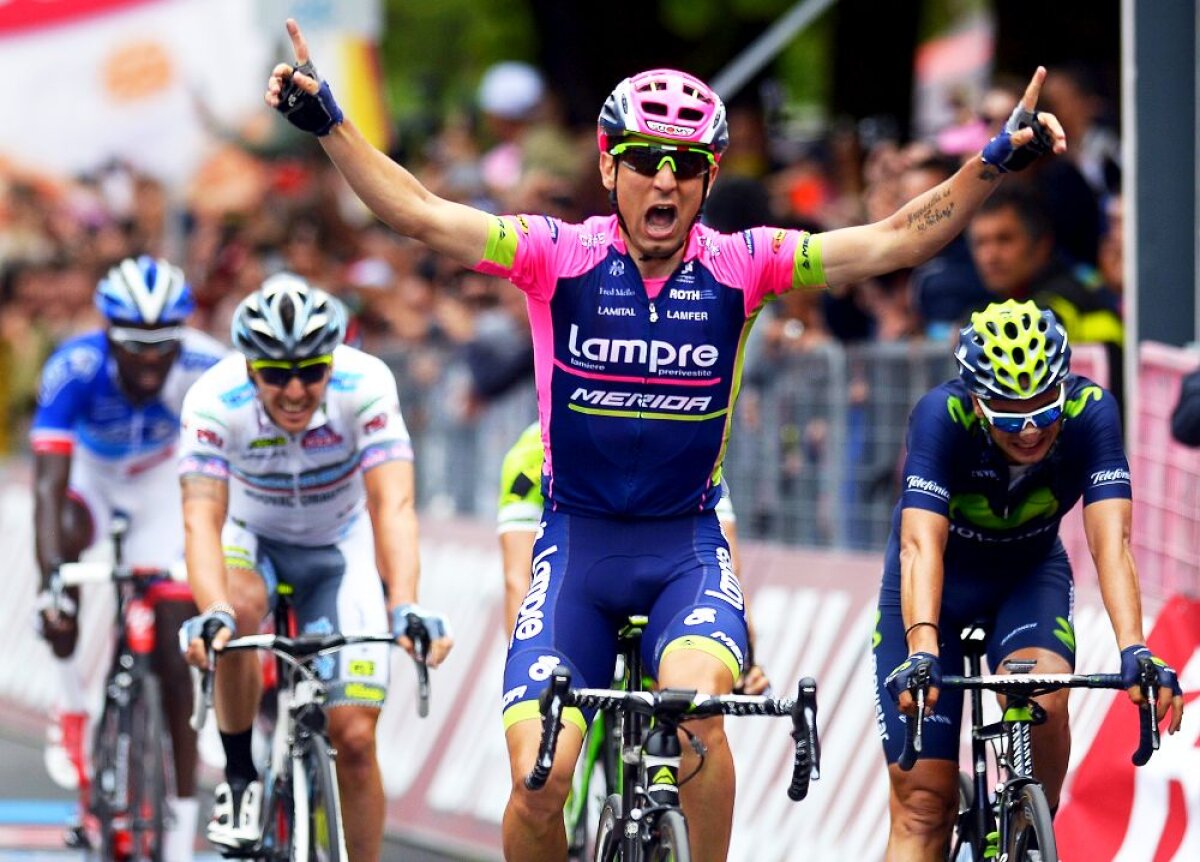 Diego Ulissi a cîștigat cea mai lungă etapă din ultimii 25 de ani din Giro! Alberto Contador a terminat în siguranță