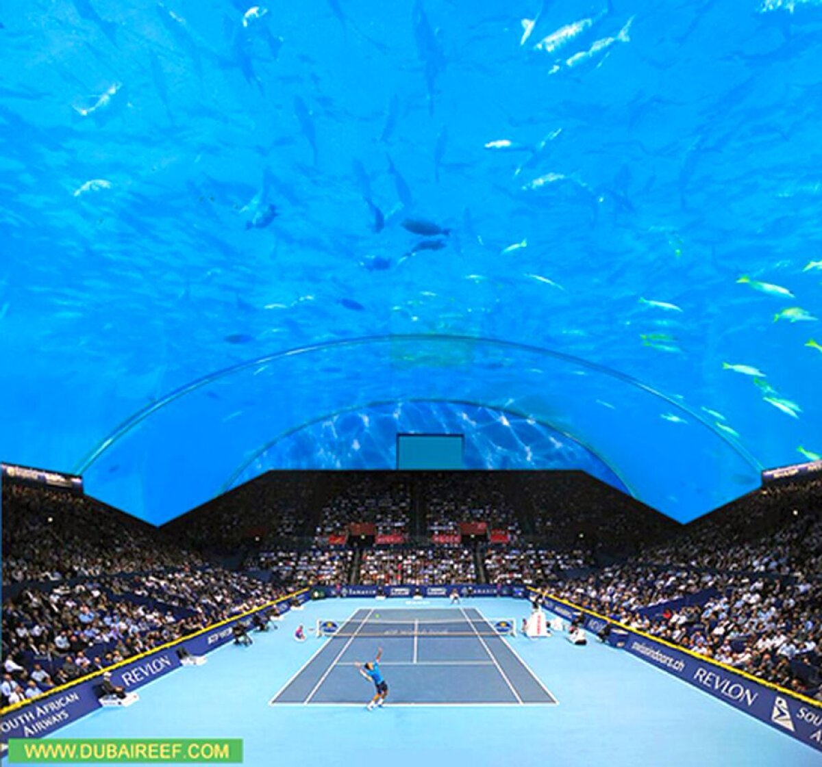 GALERIE FOTO Invovația începutului de secol » Imagini incredibile: unde se va juca tenis în Dubai