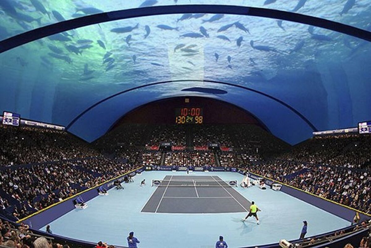 GALERIE FOTO Invovația începutului de secol » Imagini incredibile: unde se va juca tenis în Dubai