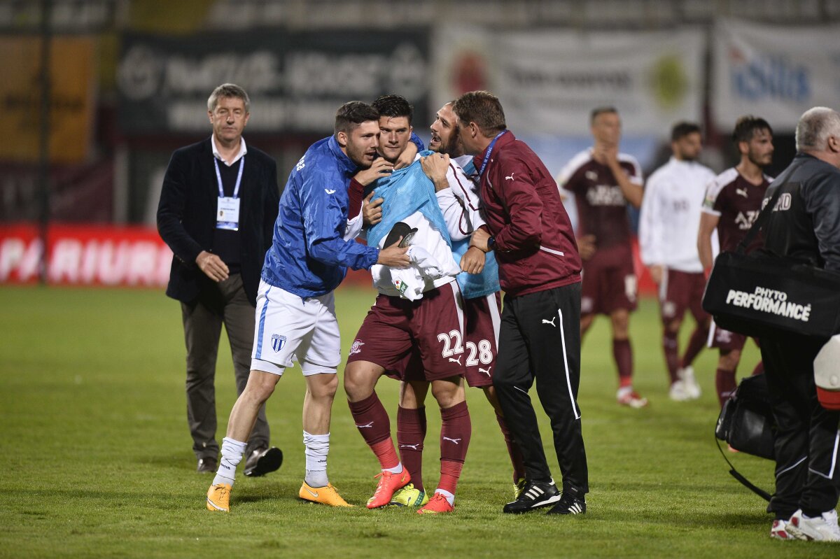 Brancardieri nervoși, Cîrțu fără Xanax și Săpunaru ieșit la bătaie! Cum a arătat Rapid-Craiova, un meci plin de incidente 