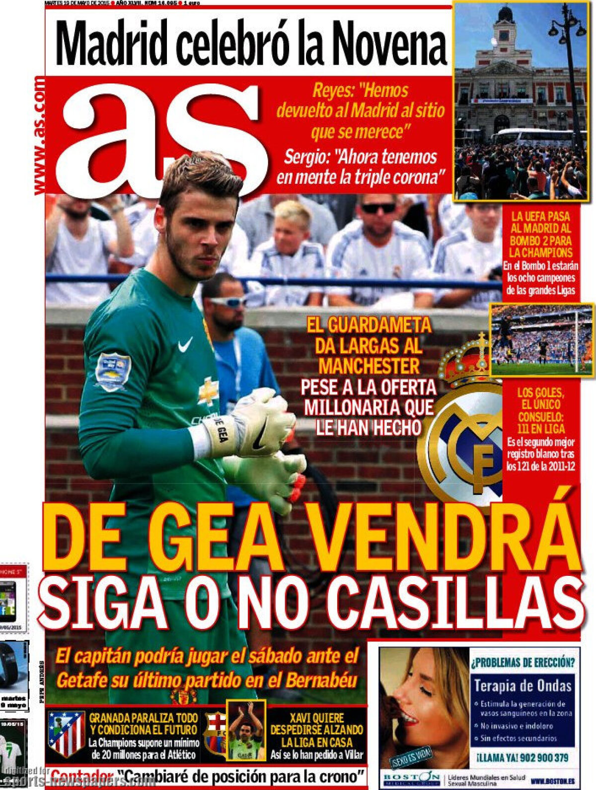 Ce scriu azi ziarele de sport din Europa (19 mai 2015)