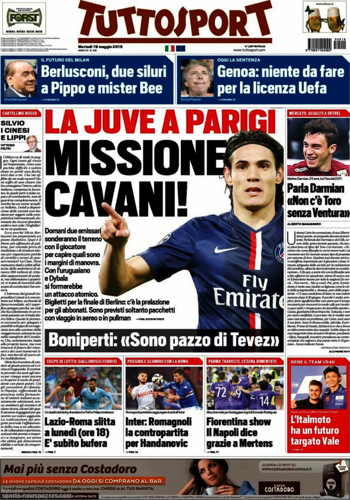 Ce scriu azi ziarele de sport din Europa (19 mai 2015)