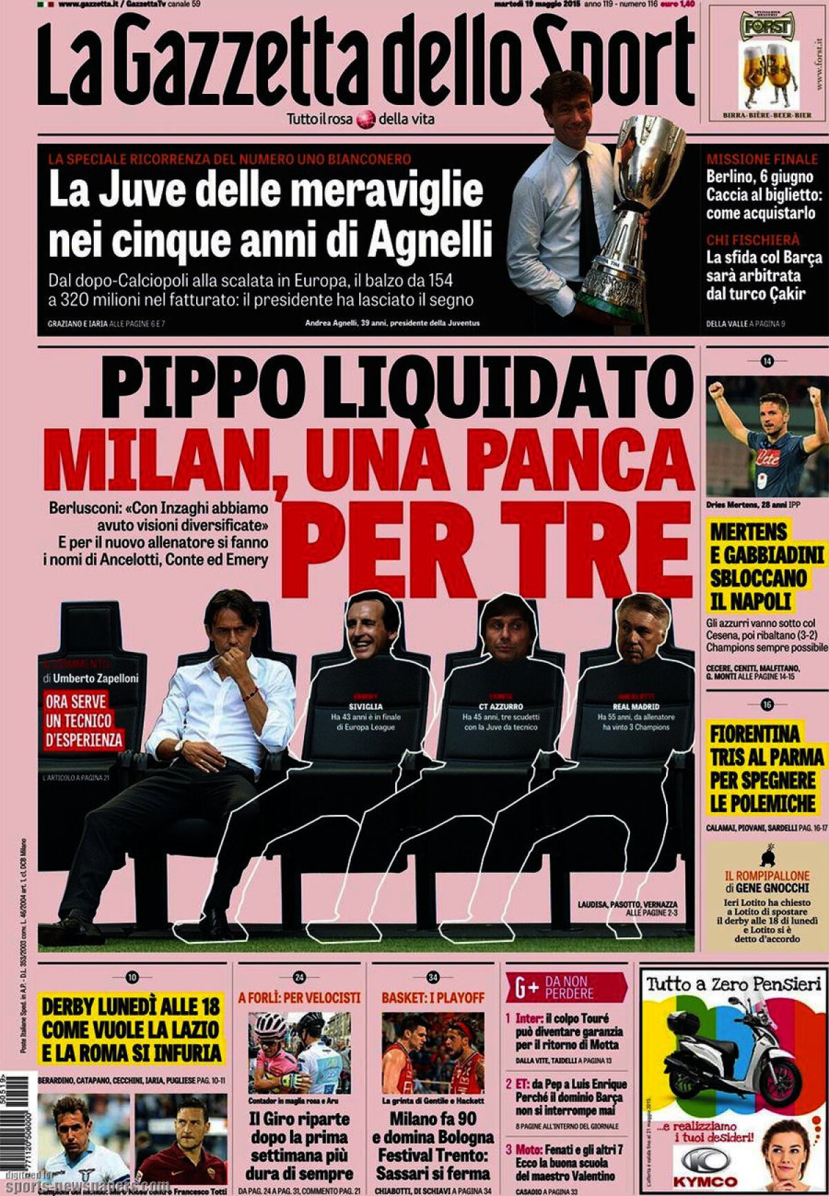 Ce scriu azi ziarele de sport din Europa (19 mai 2015)