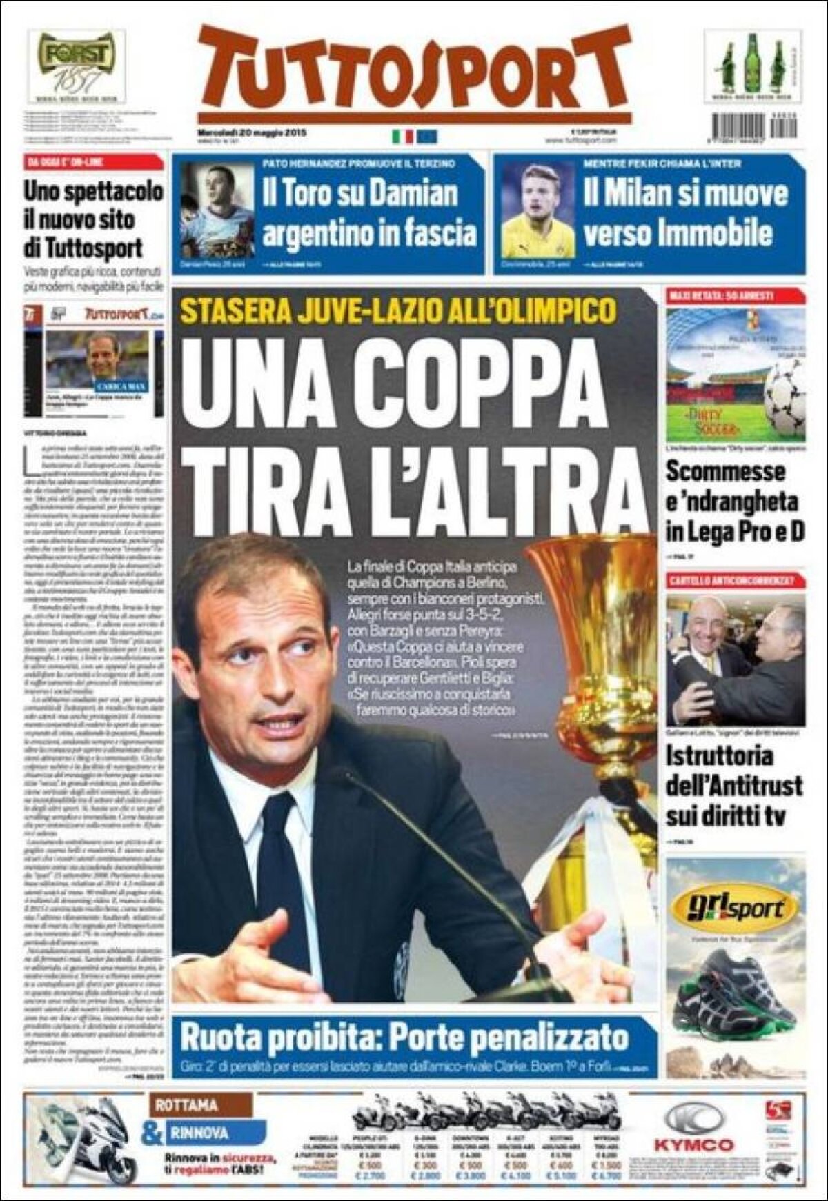 Ce scriu azi ziarele de sport din Europa (20 mai 2015)