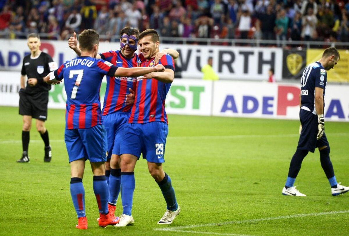 FOTO și VIDEO Primul trofeu pentru Gâlcă » Steaua a cîștigat Cupa Ligii în fața Pandurilor, scor 3-0