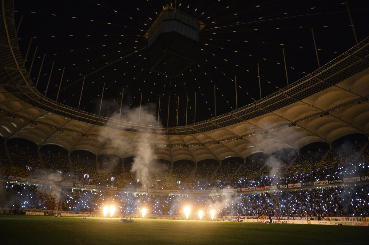 GALERIE FOTO+VIDEO Spectacol de lumini pe Arena Națională după ce Steaua a cucerit Cupa Ligii, 3-0 cu Pandurii