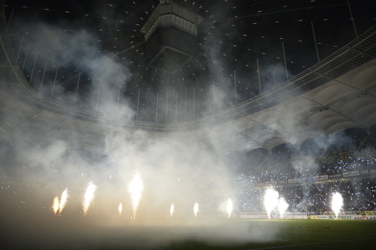 GALERIE FOTO+VIDEO Spectacol de lumini pe Arena Națională după ce Steaua a cucerit Cupa Ligii, 3-0 cu Pandurii