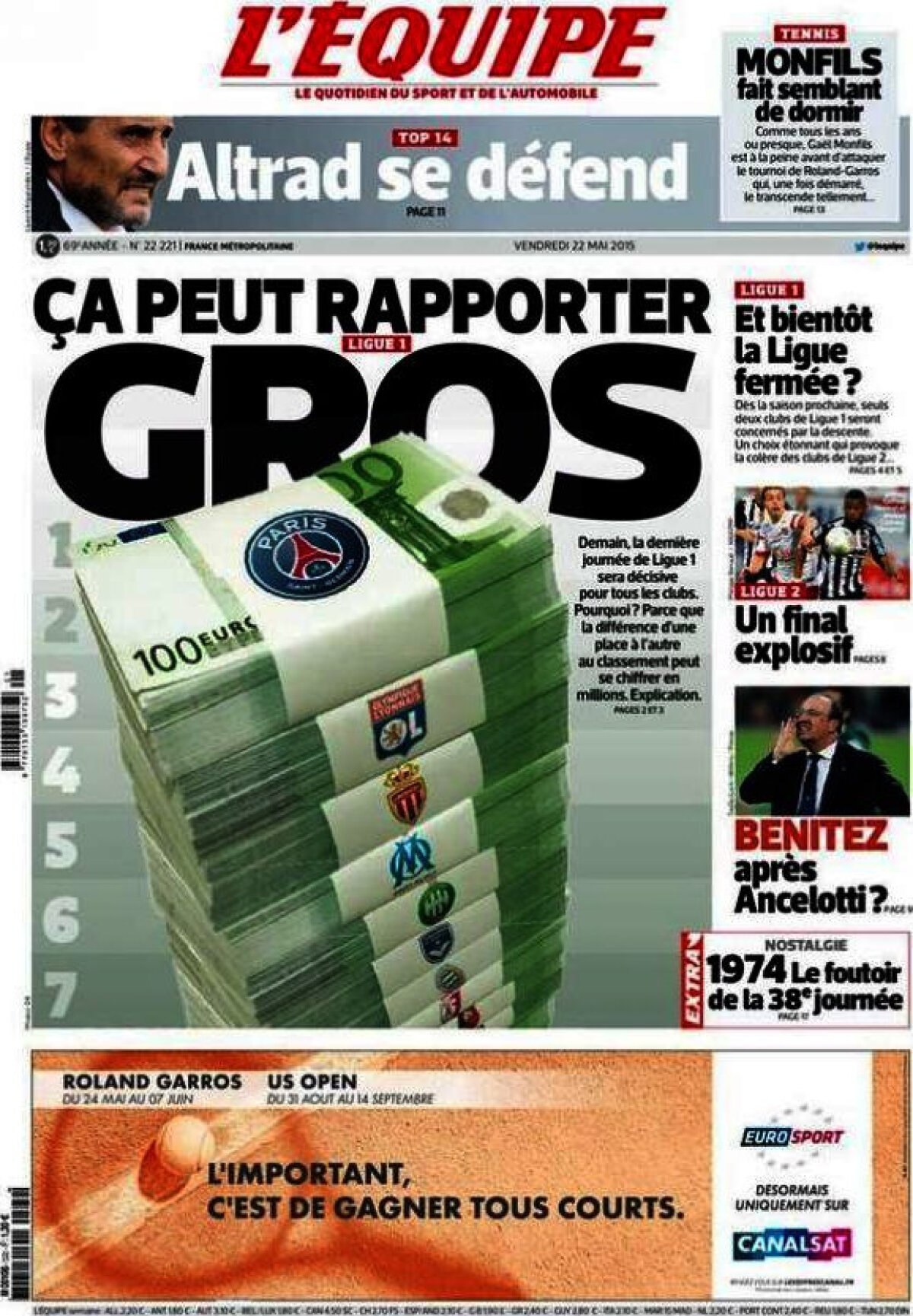 Ce scriu azi ziarele de sport din lume (22 mai 2015)