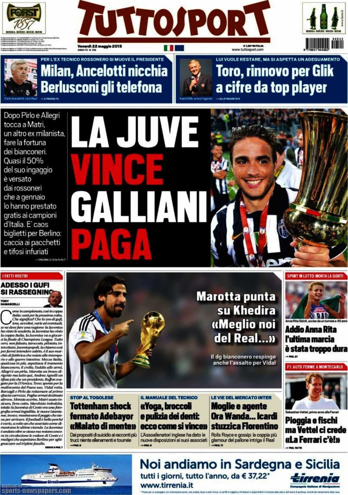 Ce scriu azi ziarele de sport din lume (22 mai 2015)