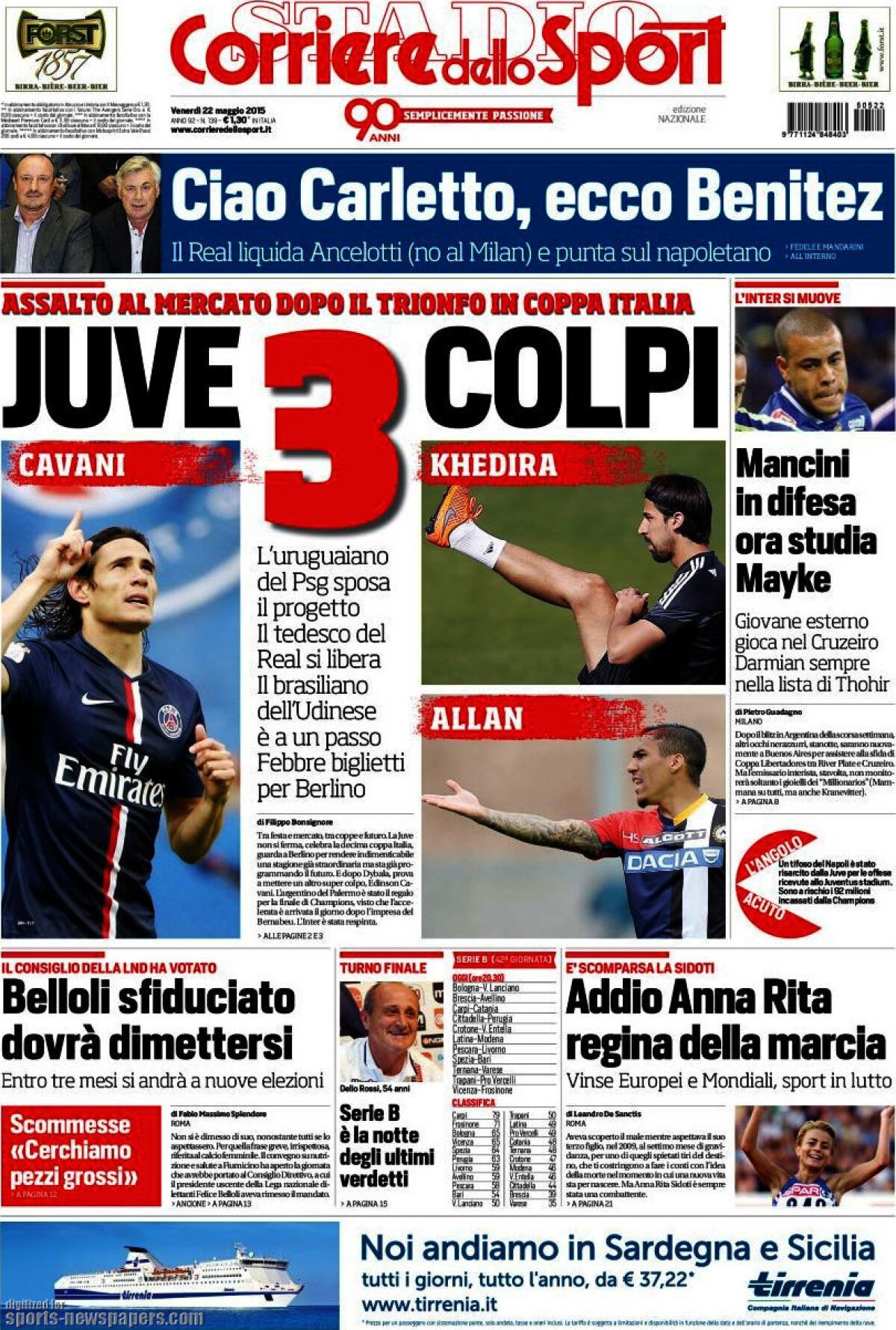 Ce scriu azi ziarele de sport din lume (22 mai 2015)