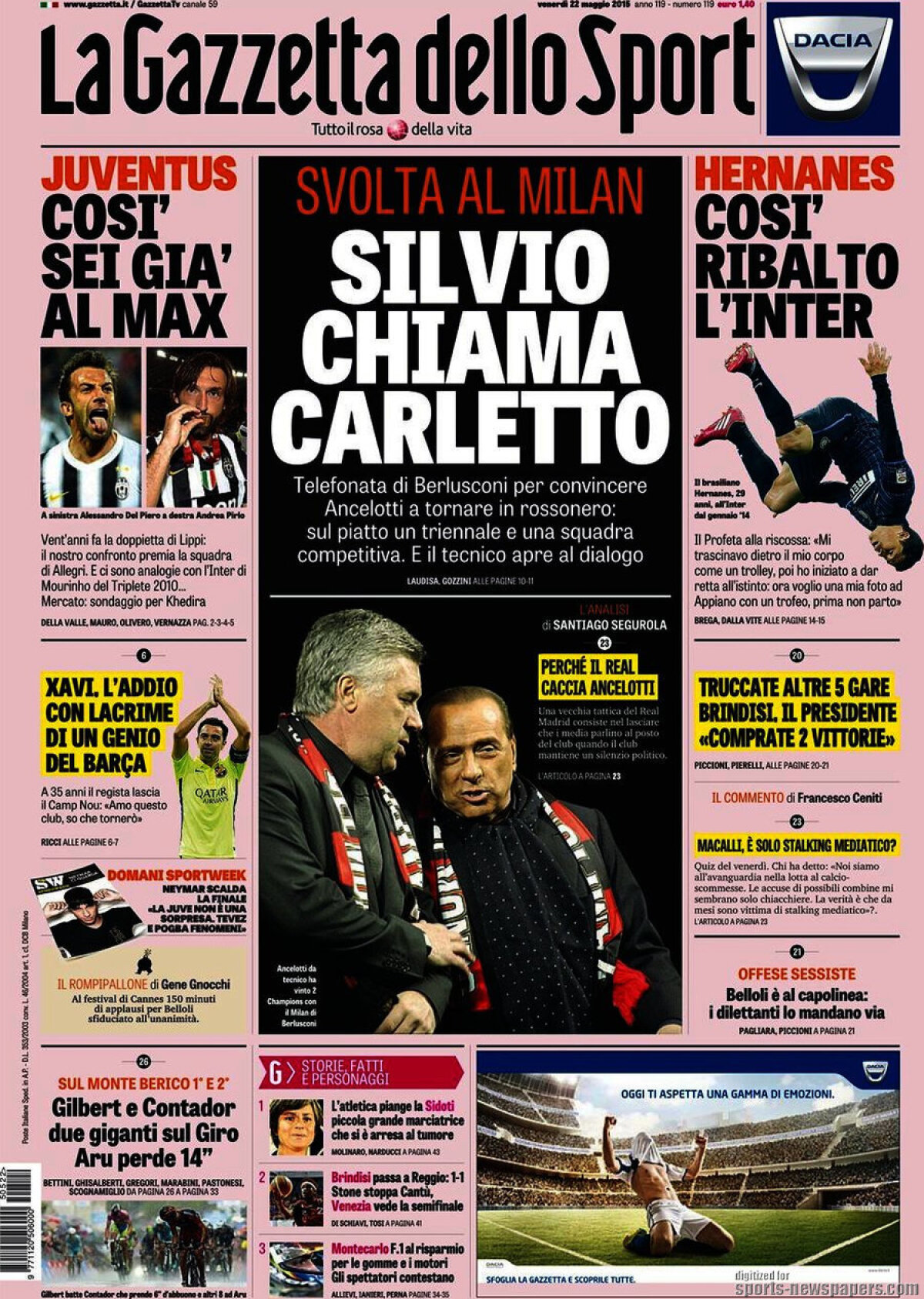 Ce scriu azi ziarele de sport din lume (22 mai 2015)