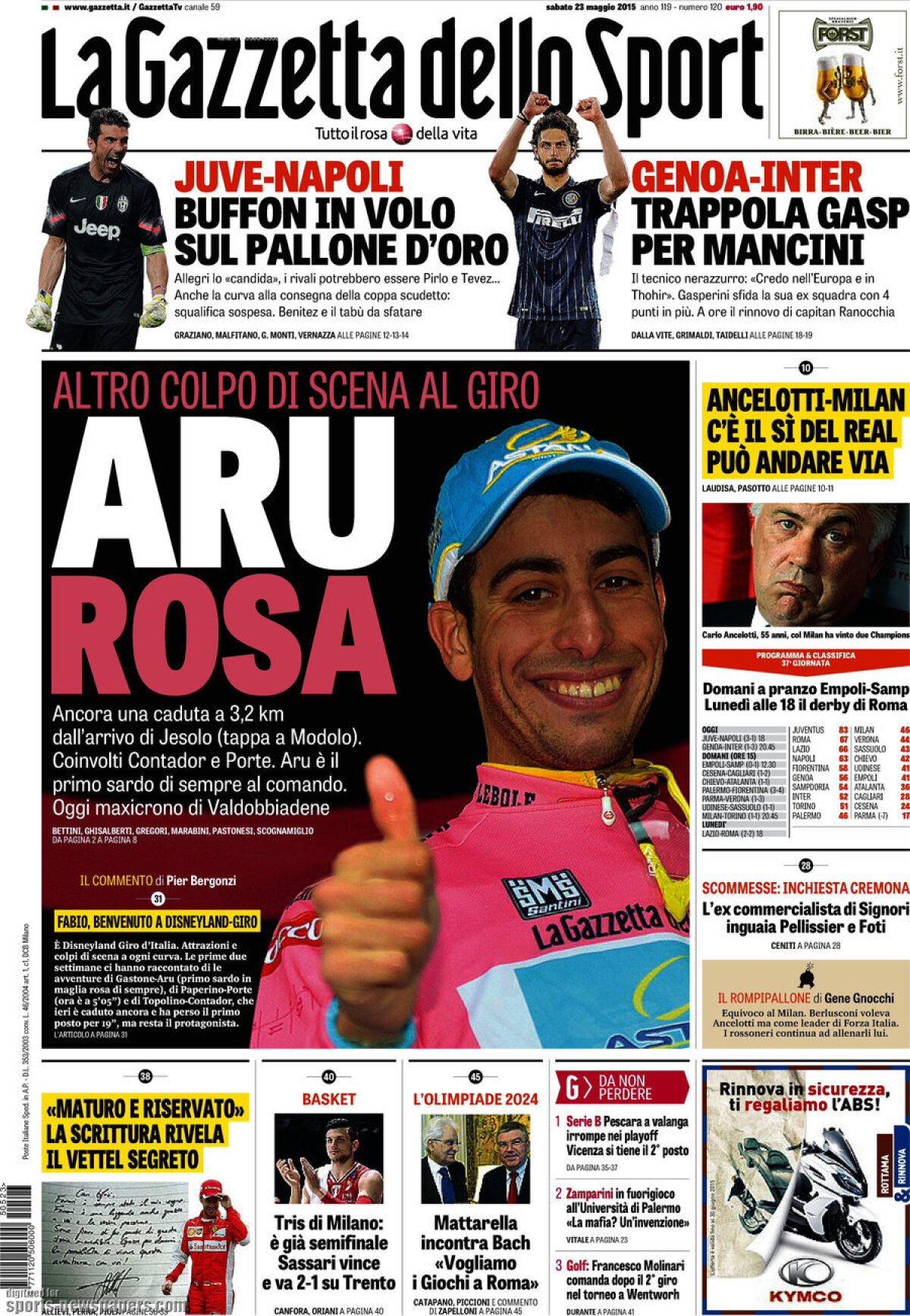 Ce scriu azi ziarele de sport din lume (23 mai 2015)