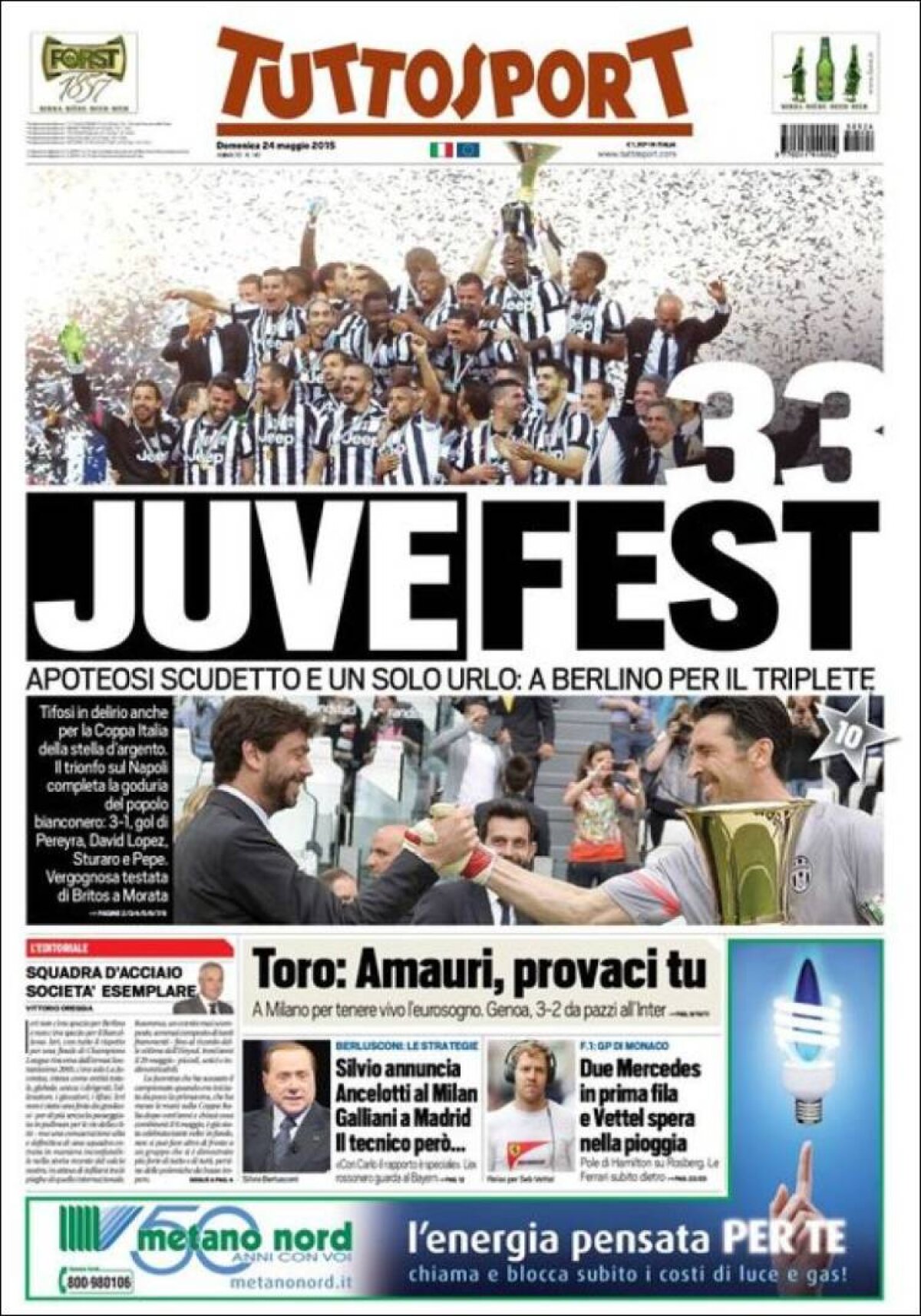 Ce scriu azi ziarele de sport din lume (24 mai 2015)