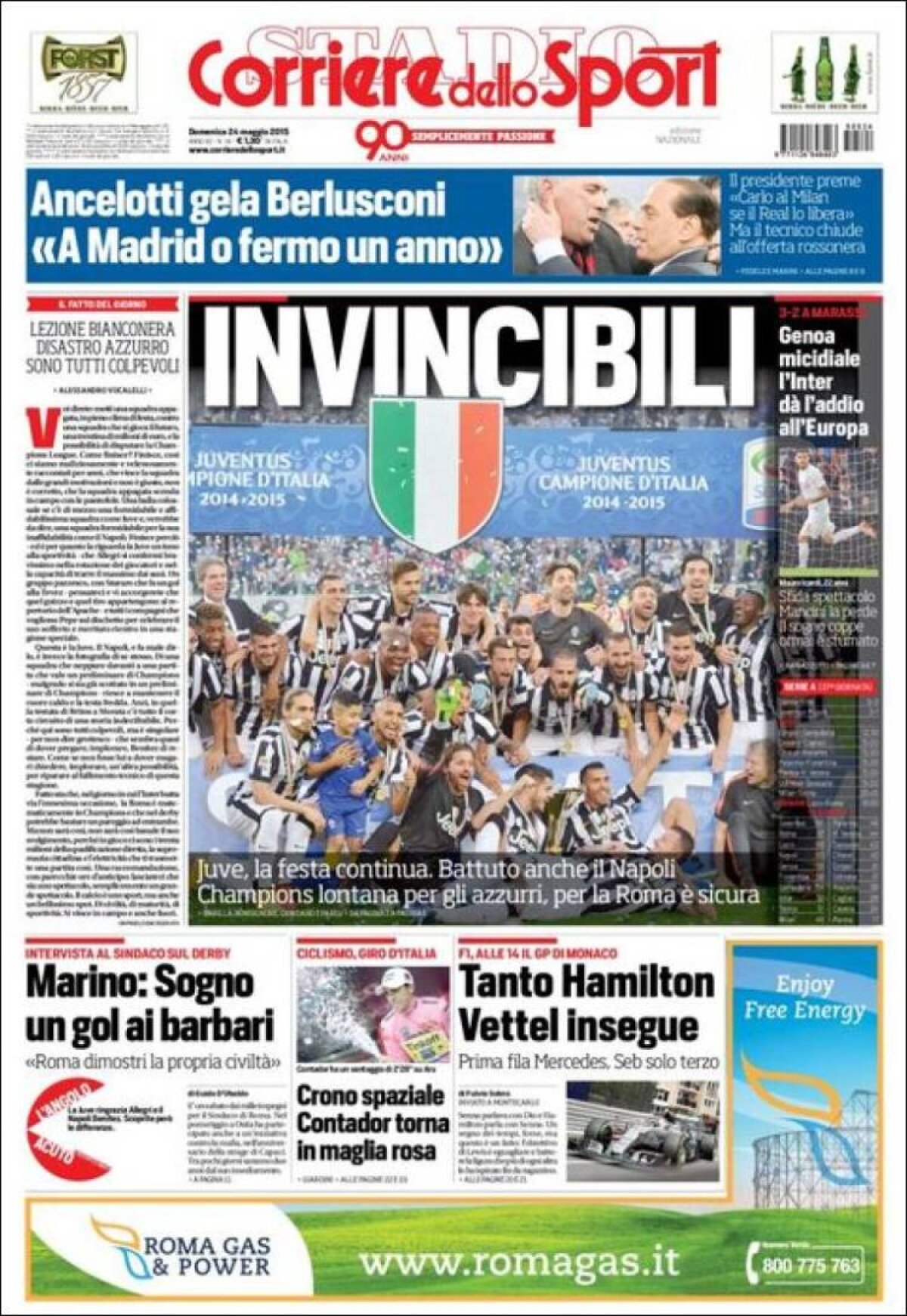 Ce scriu azi ziarele de sport din lume (24 mai 2015)