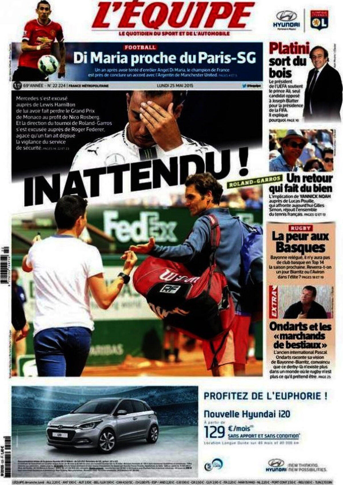 Ce scriu azi ziarele de sport din lume (25 mai 2015)