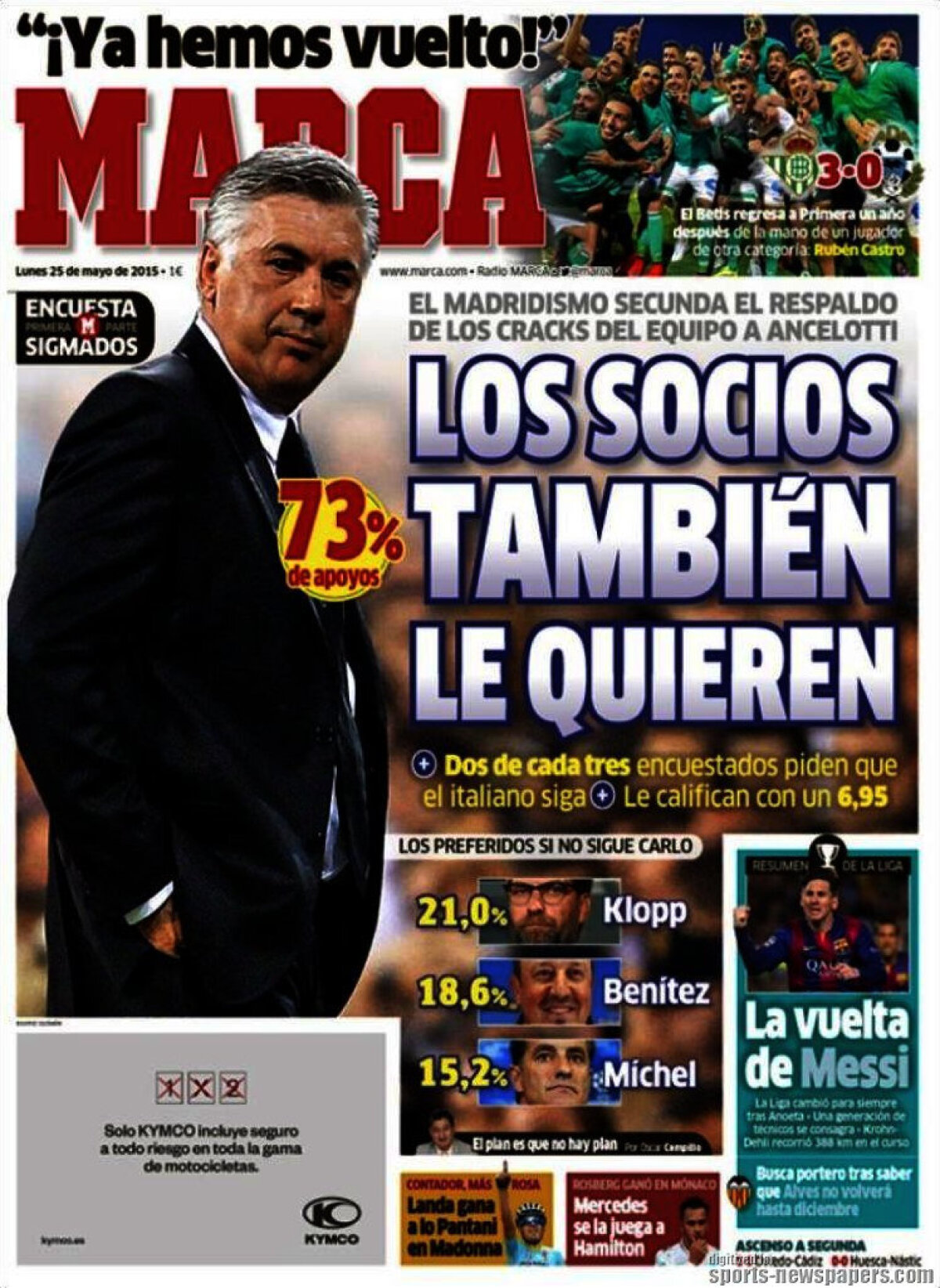 Ce scriu azi ziarele de sport din lume (25 mai 2015)