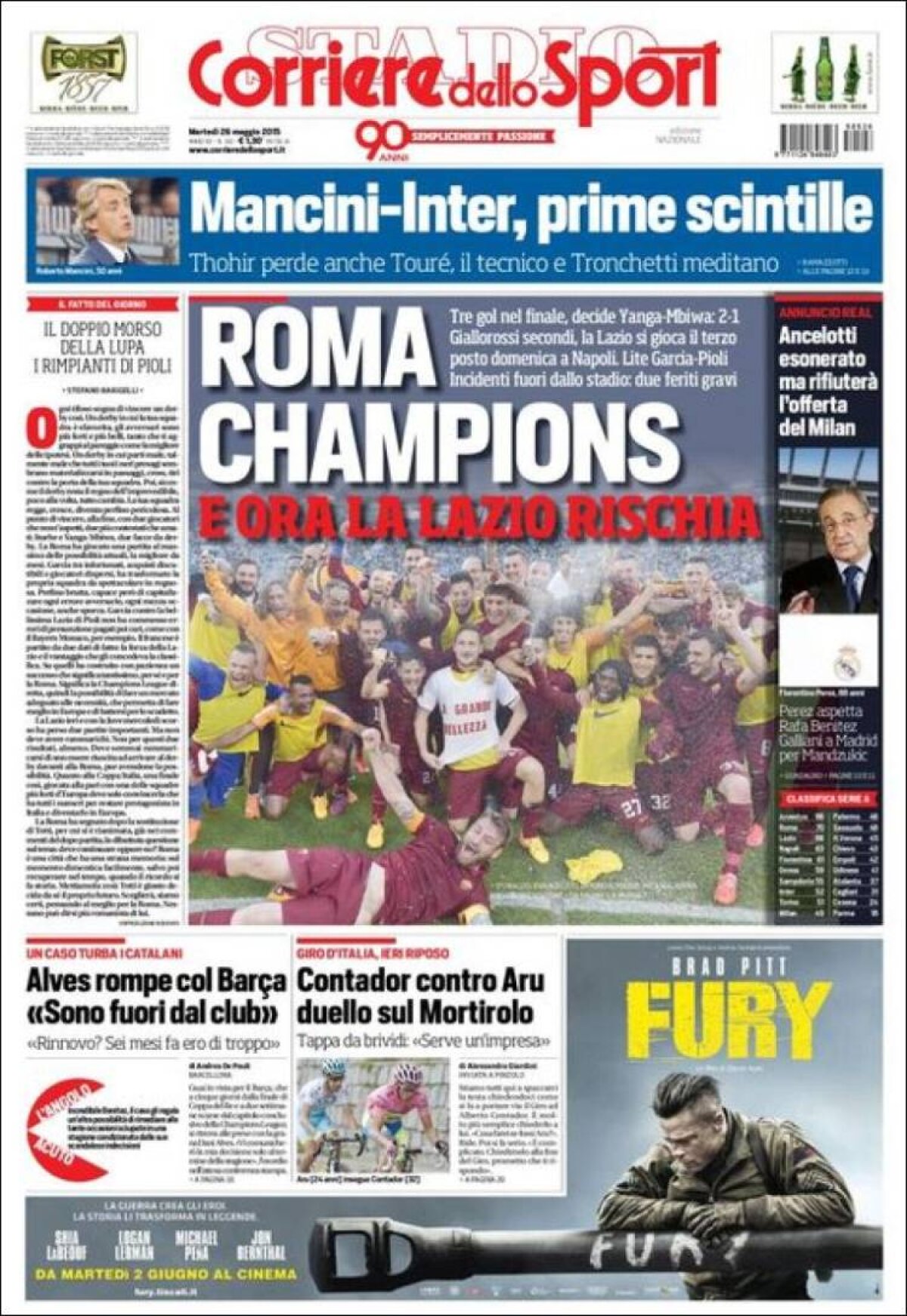 Ce scriu azi ziarele de sport din lume (26 mai 2015)