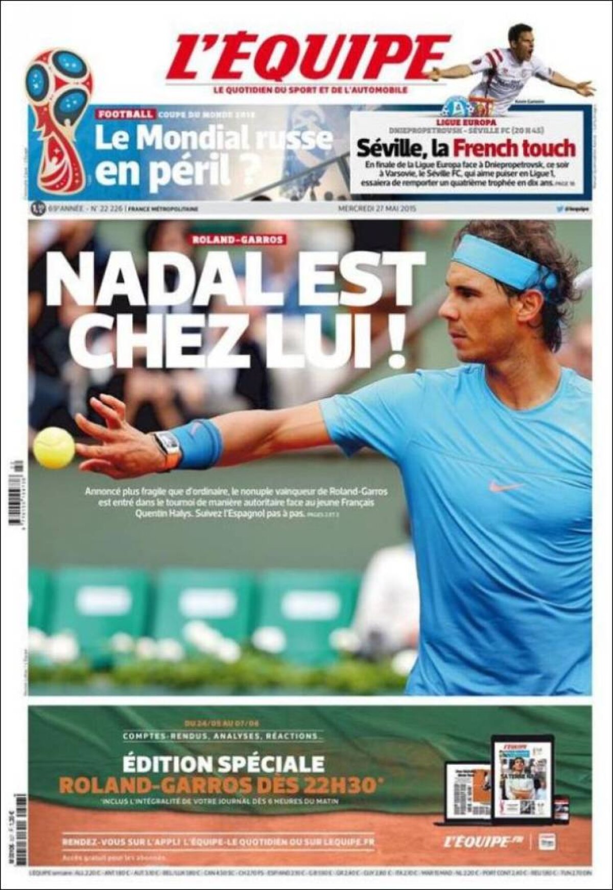 Ce scriu azi ziarele de sport din lume (27 mai 2015)