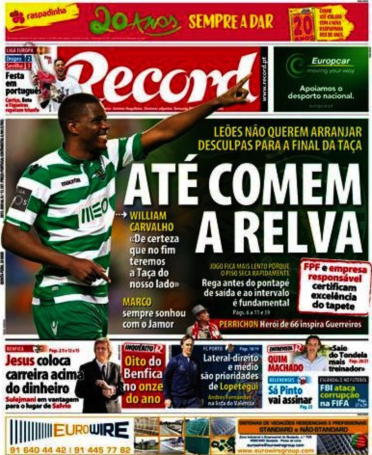 Ce scriu azi ziarele de sport din lume (28 mai 2015)