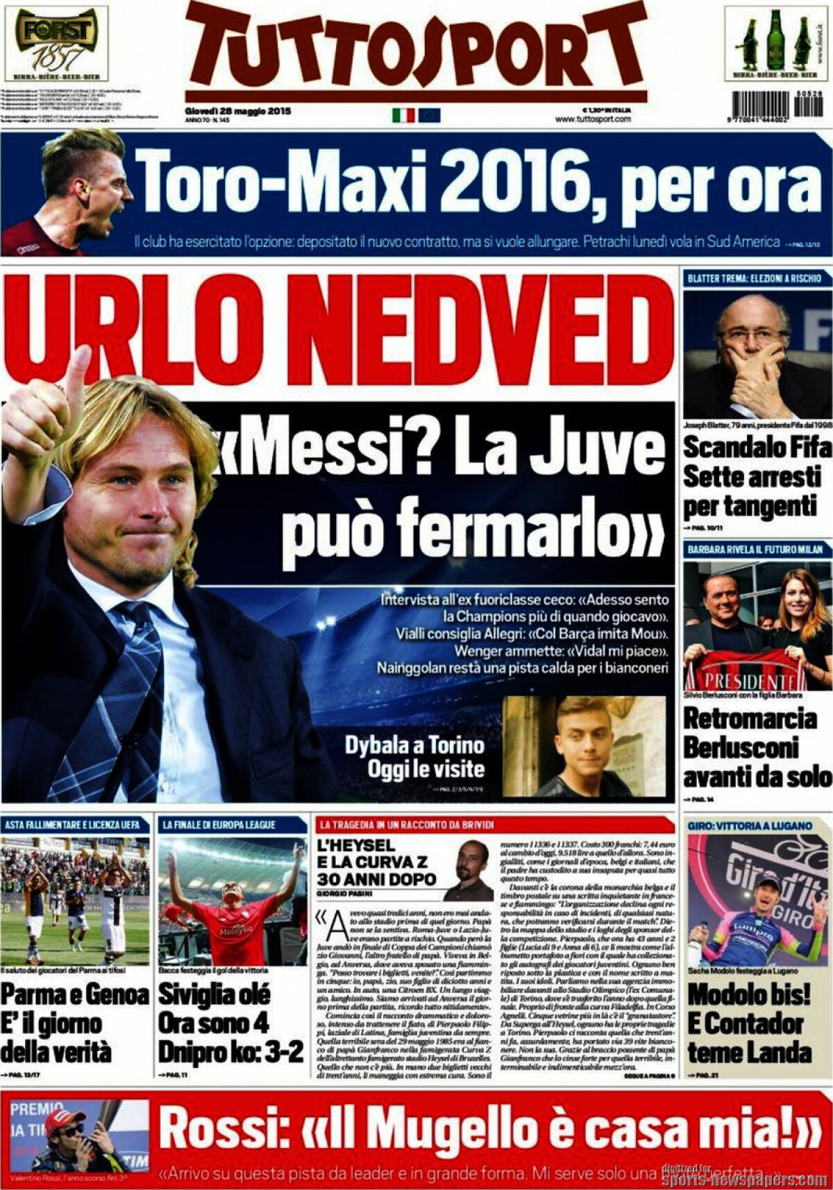 Ce scriu azi ziarele de sport din lume (28 mai 2015)