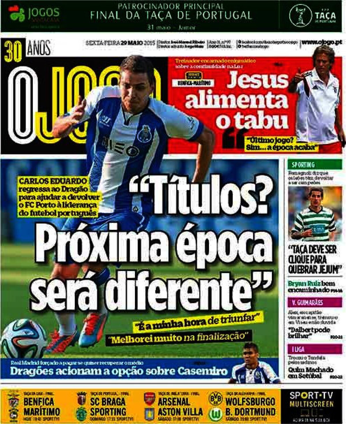 Ce scriu azi ziarele de sport din lume (29 mai 2015)