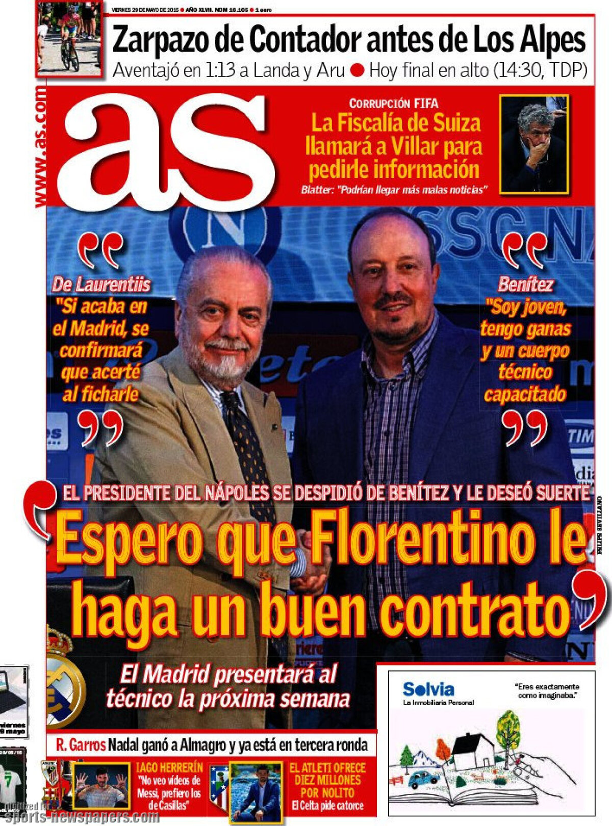 Ce scriu azi ziarele de sport din lume (29 mai 2015)