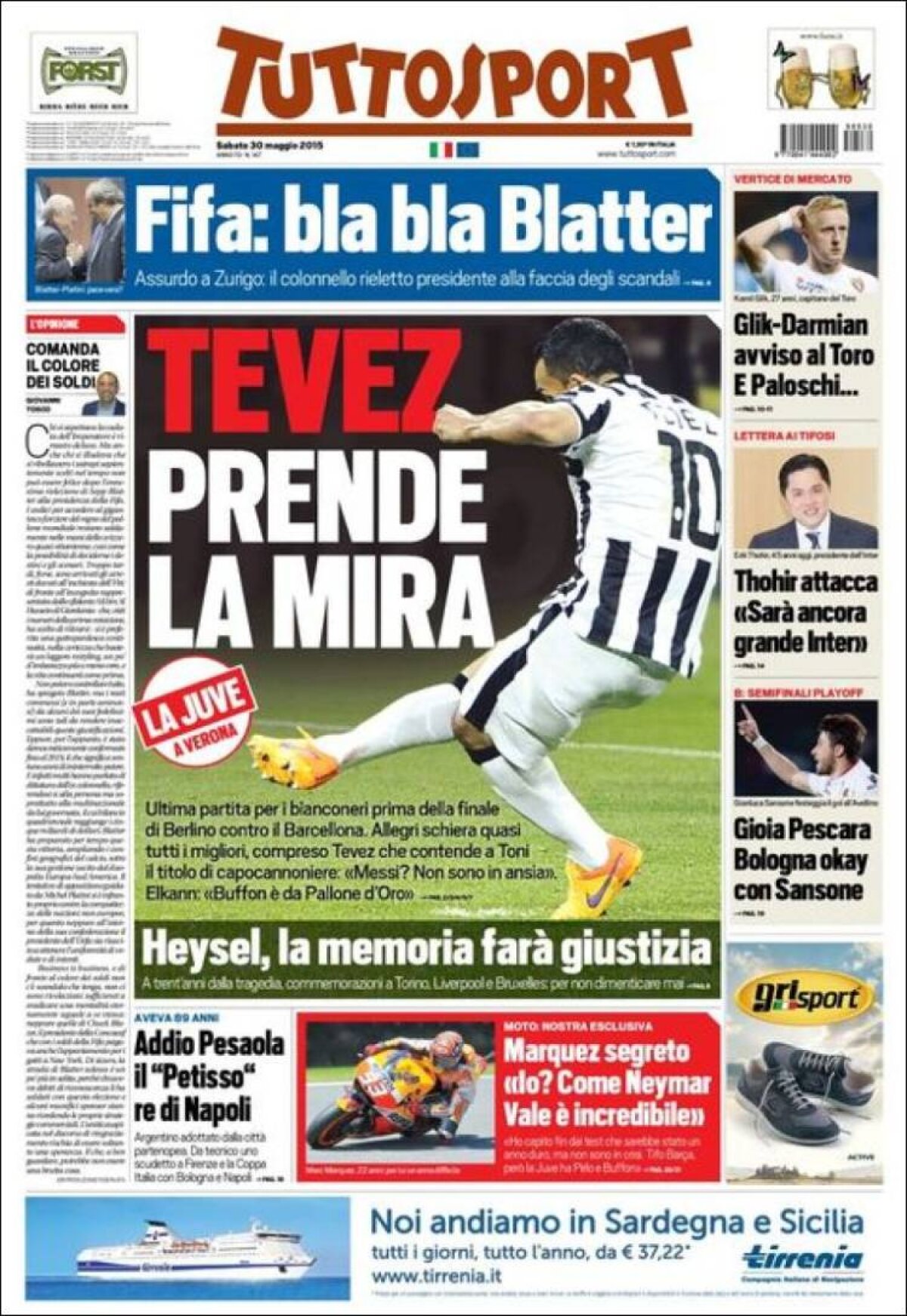 Ce scriu azi ziarele de sport din lume (30 mai 2015)