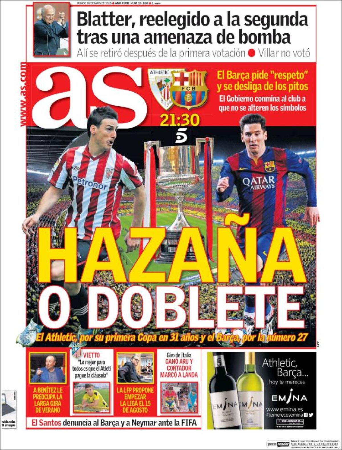 Ce scriu azi ziarele de sport din lume (30 mai 2015)