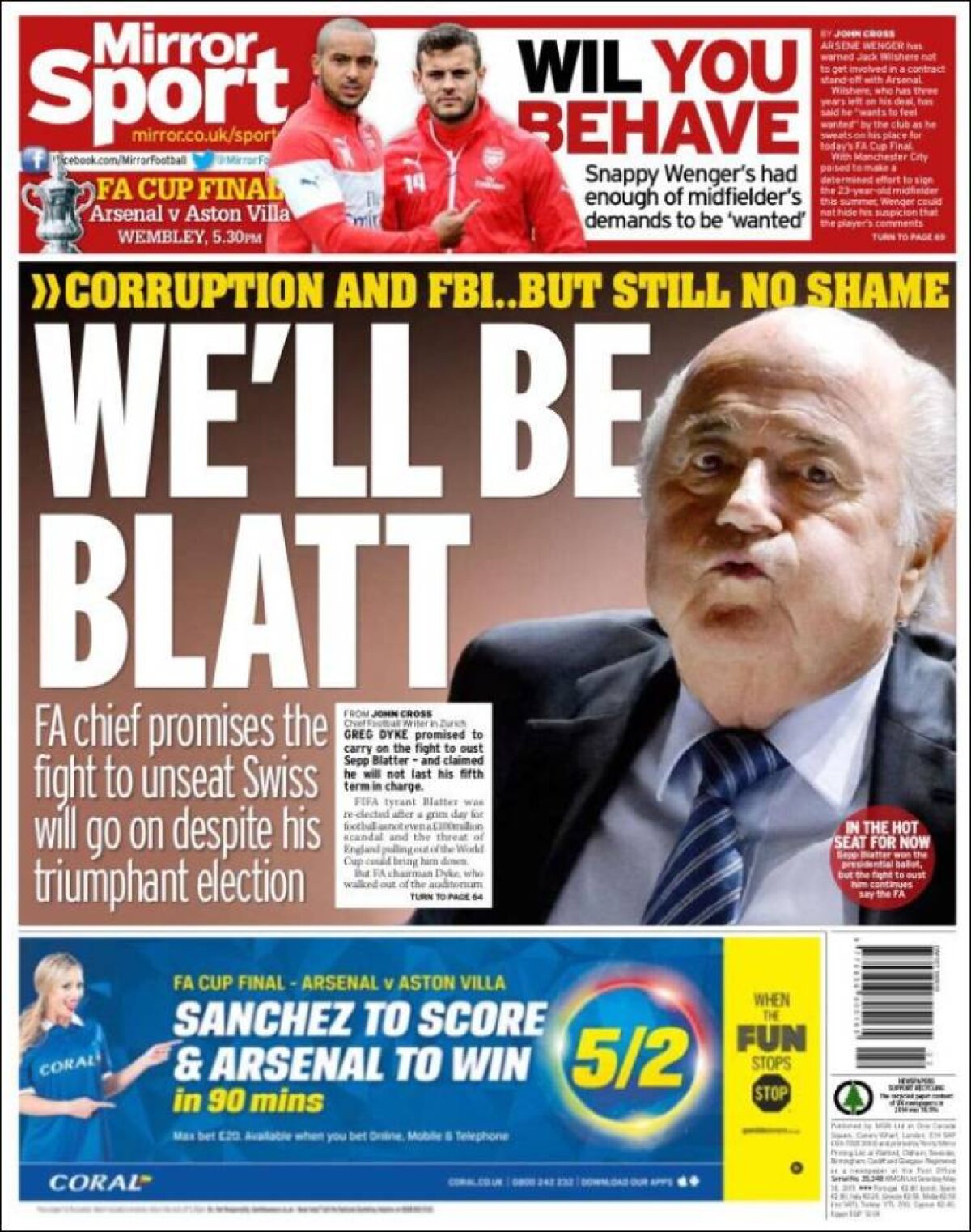 Ce scriu azi ziarele de sport din lume (30 mai 2015)