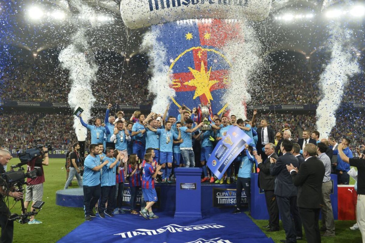 FOTO Tripla și tripleții » Moment special pentru Gâlcă la final! Așa au sărbătorit steliștii Cupa României