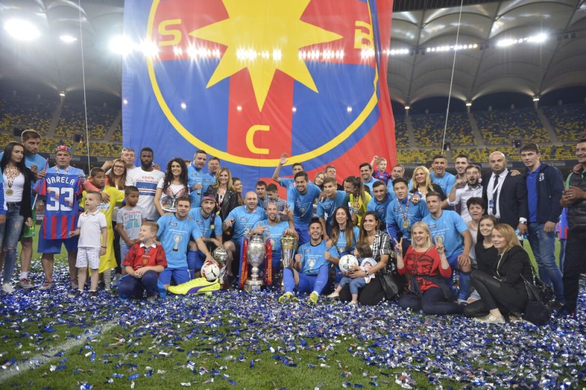 FOTO Tripla și tripleții » Moment special pentru Gâlcă la final! Așa au sărbătorit steliștii Cupa României