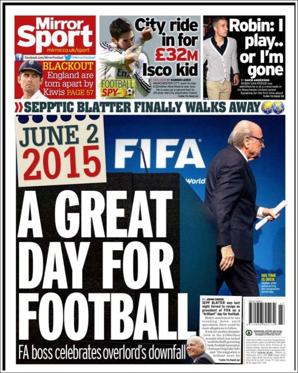 Ce scriu azi ziarele de sport din lume (3 iunie 2015)