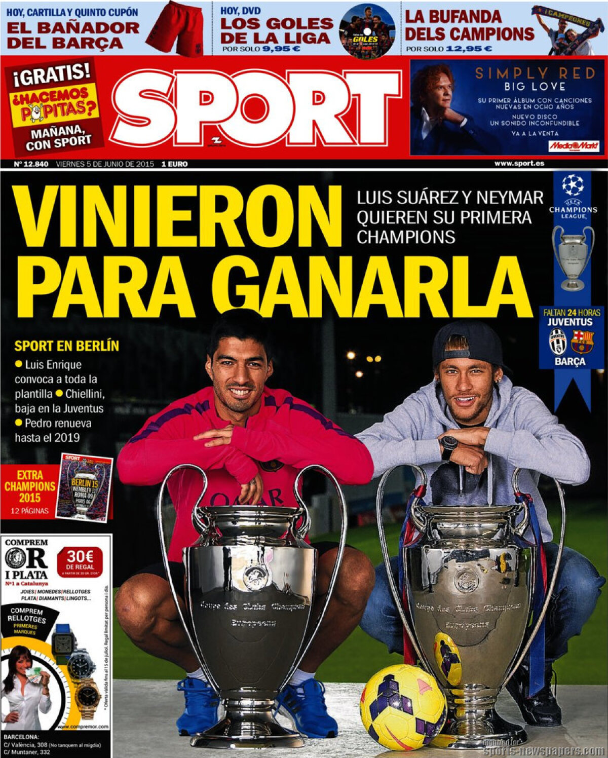 Ce scriu azi ziarele de sport din lume (5 iunie 2015)