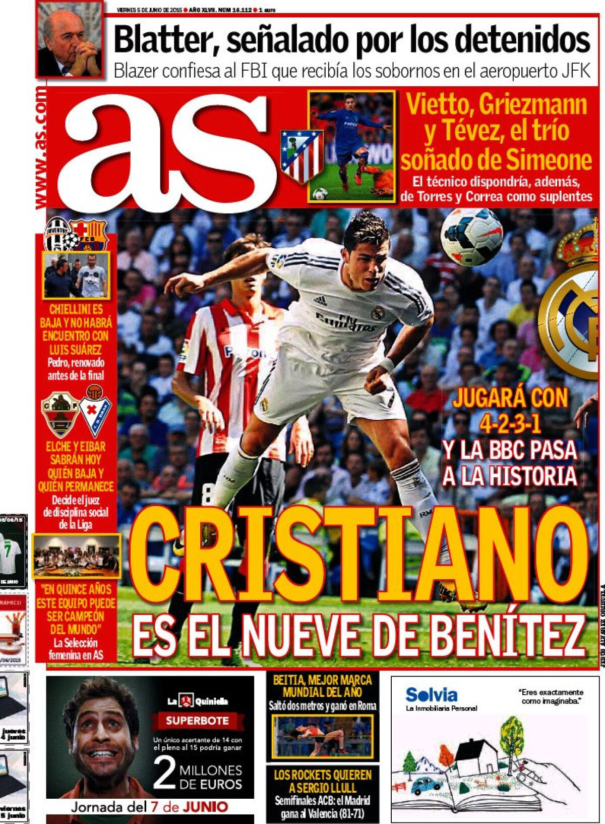 Ce scriu azi ziarele de sport din lume (5 iunie 2015)