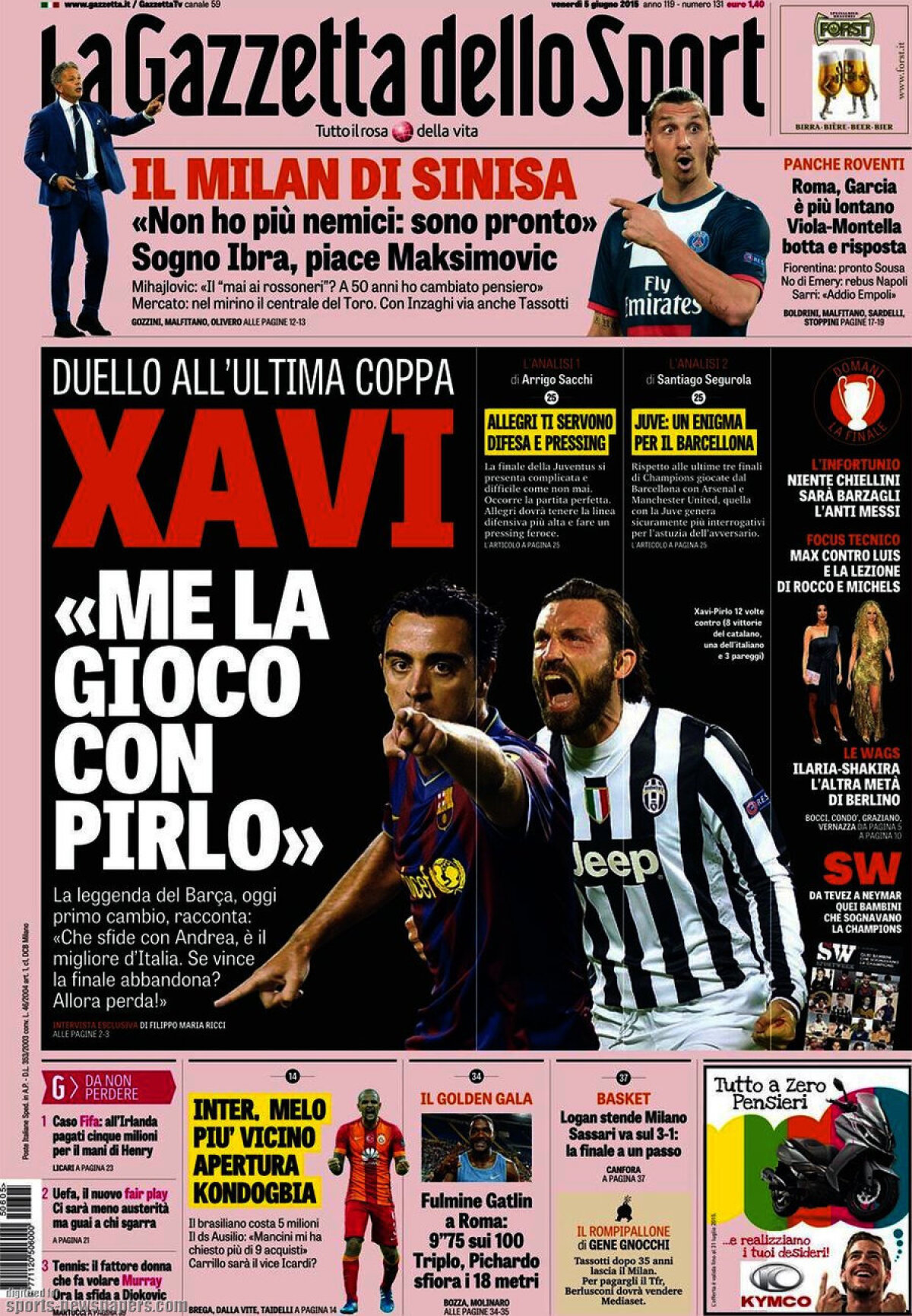 Ce scriu azi ziarele de sport din lume (5 iunie 2015)