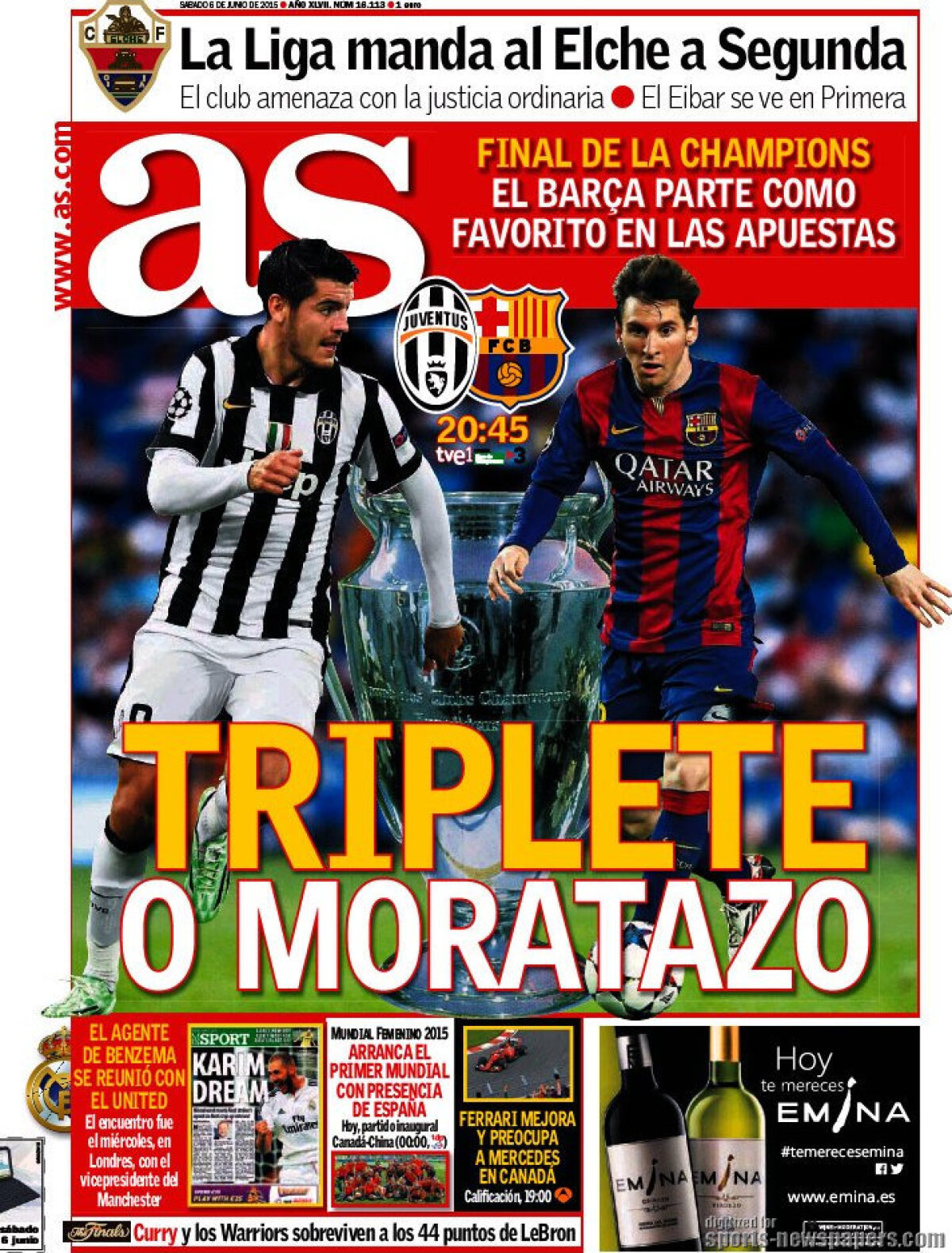 Ce scriu azi ziarele de sport din lume (6 iunie 2015)