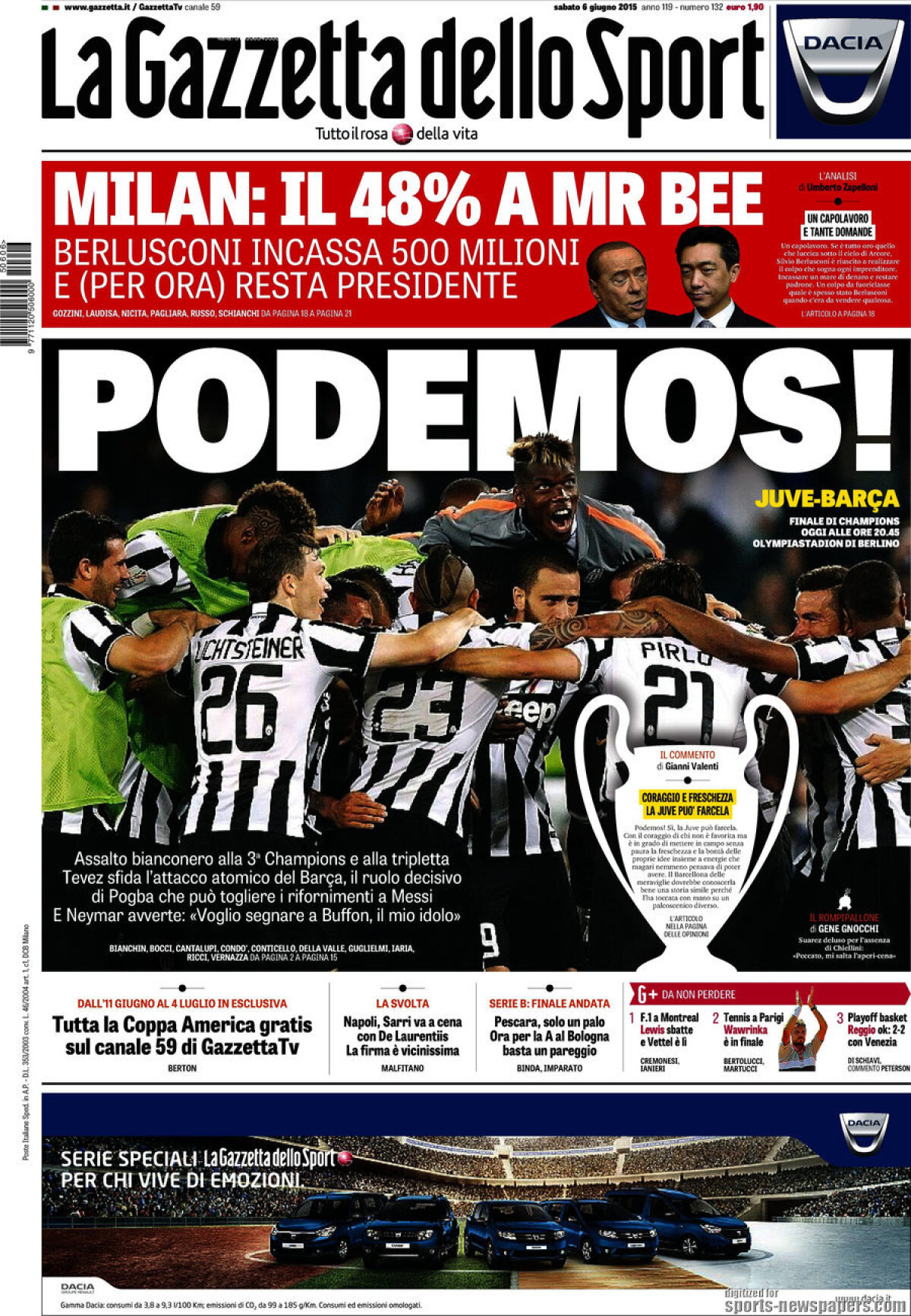 Ce scriu azi ziarele de sport din lume (6 iunie 2015)