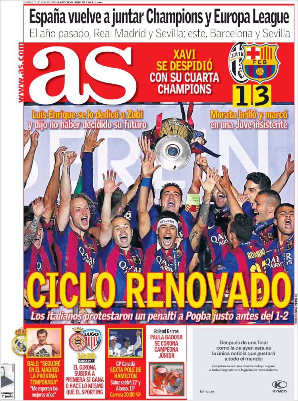 Ce scriu azi ziarele de sport din lume (7 iunie 2015)