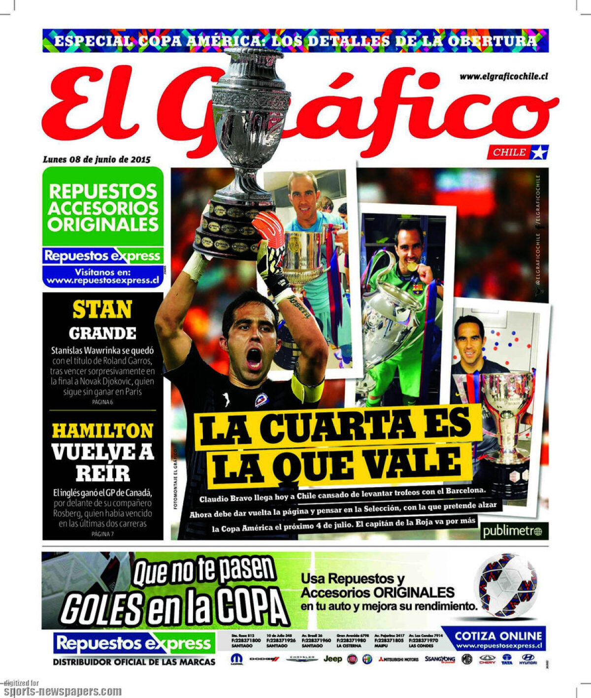 Ce scriu azi ziarele de sport din lume (8 iunie 2015)