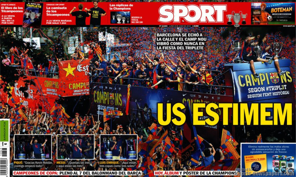 Ce scriu azi ziarele de sport din lume (8 iunie 2015)
