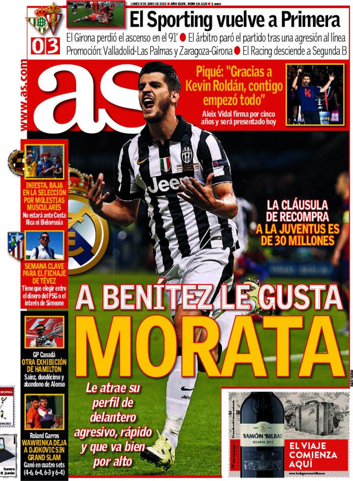 Ce scriu azi ziarele de sport din lume (8 iunie 2015)