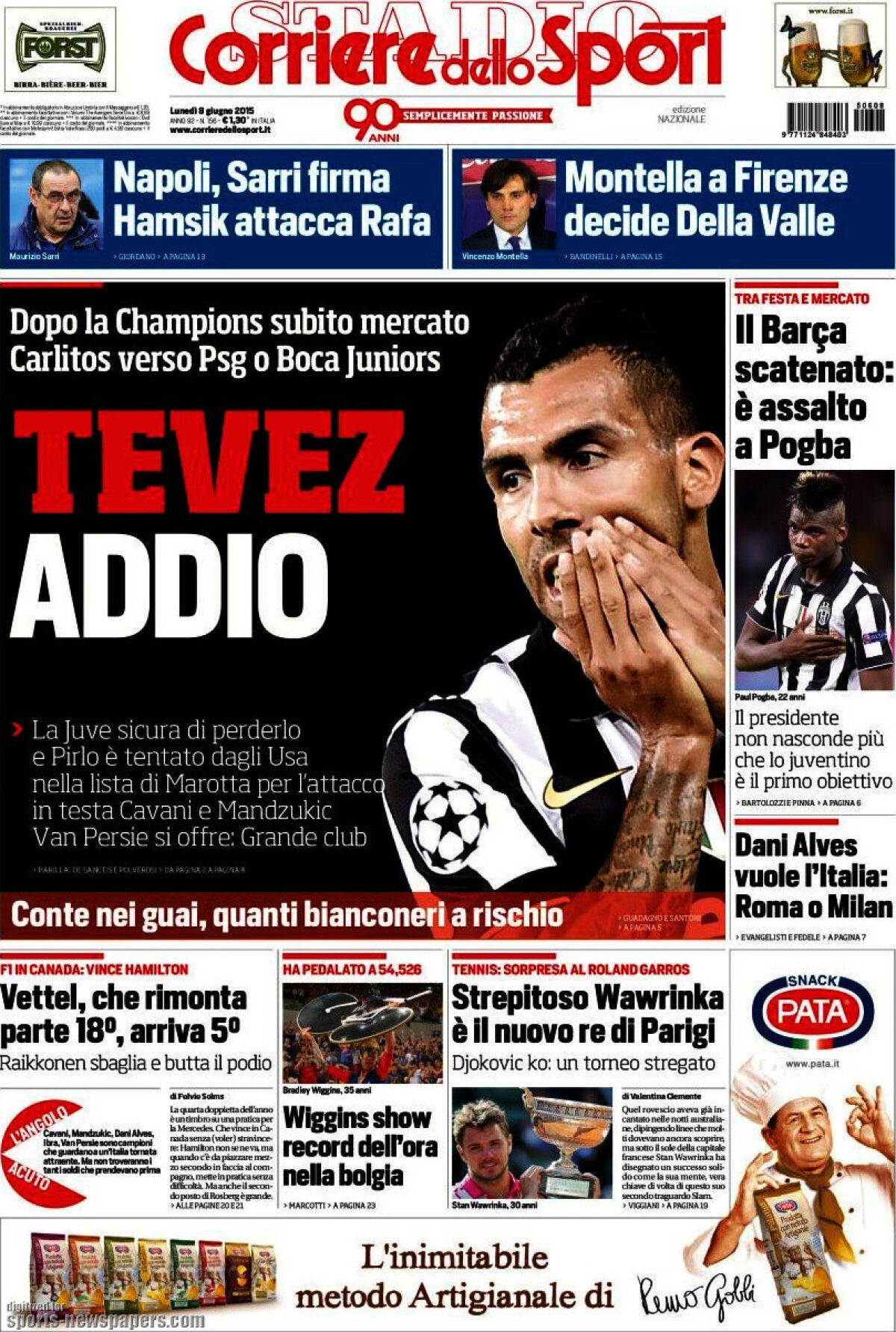 Ce scriu azi ziarele de sport din lume (8 iunie 2015)