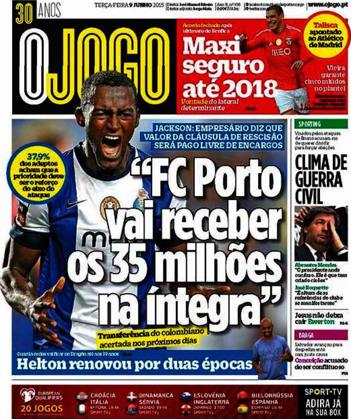 Ce scriu azi ziarele de sport din lume (9 iunie 2015)