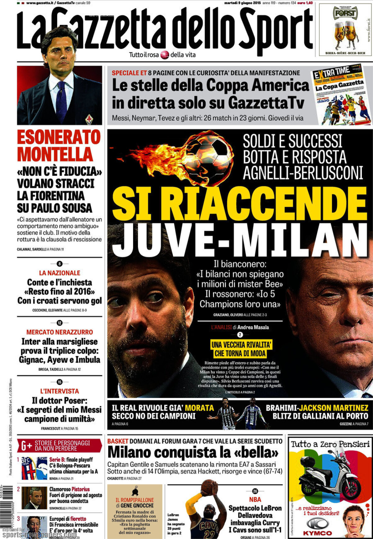 Ce scriu azi ziarele de sport din lume (9 iunie 2015)