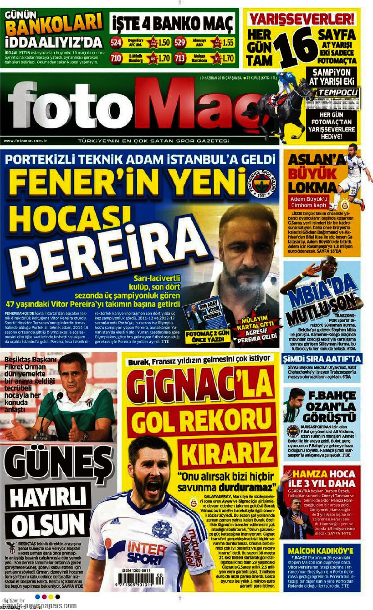 Ce scriu azi ziarele de sport din lume (10 iunie 2015)