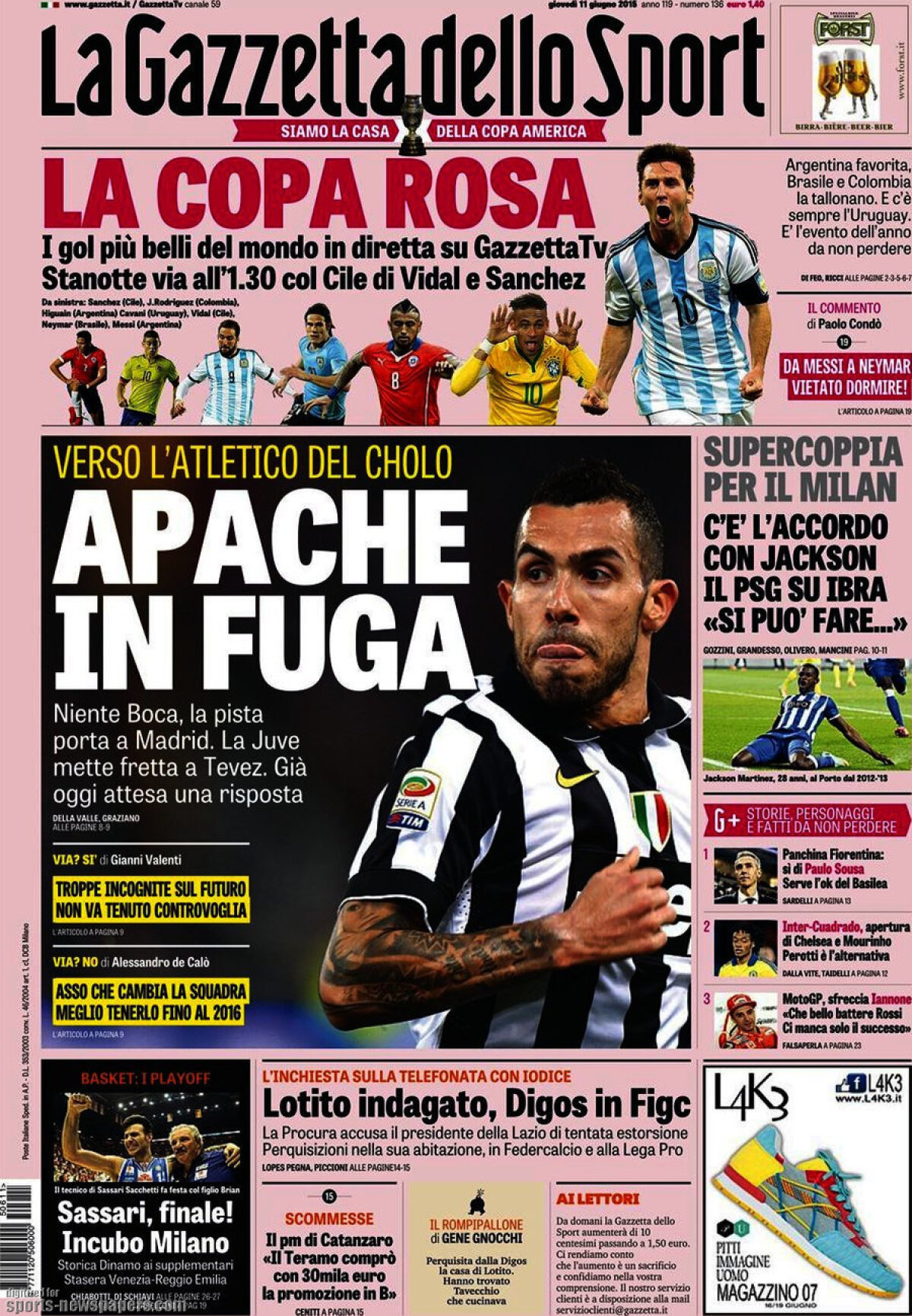 Ce scriu azi ziarele de sport din lume (11 iunie 2015)