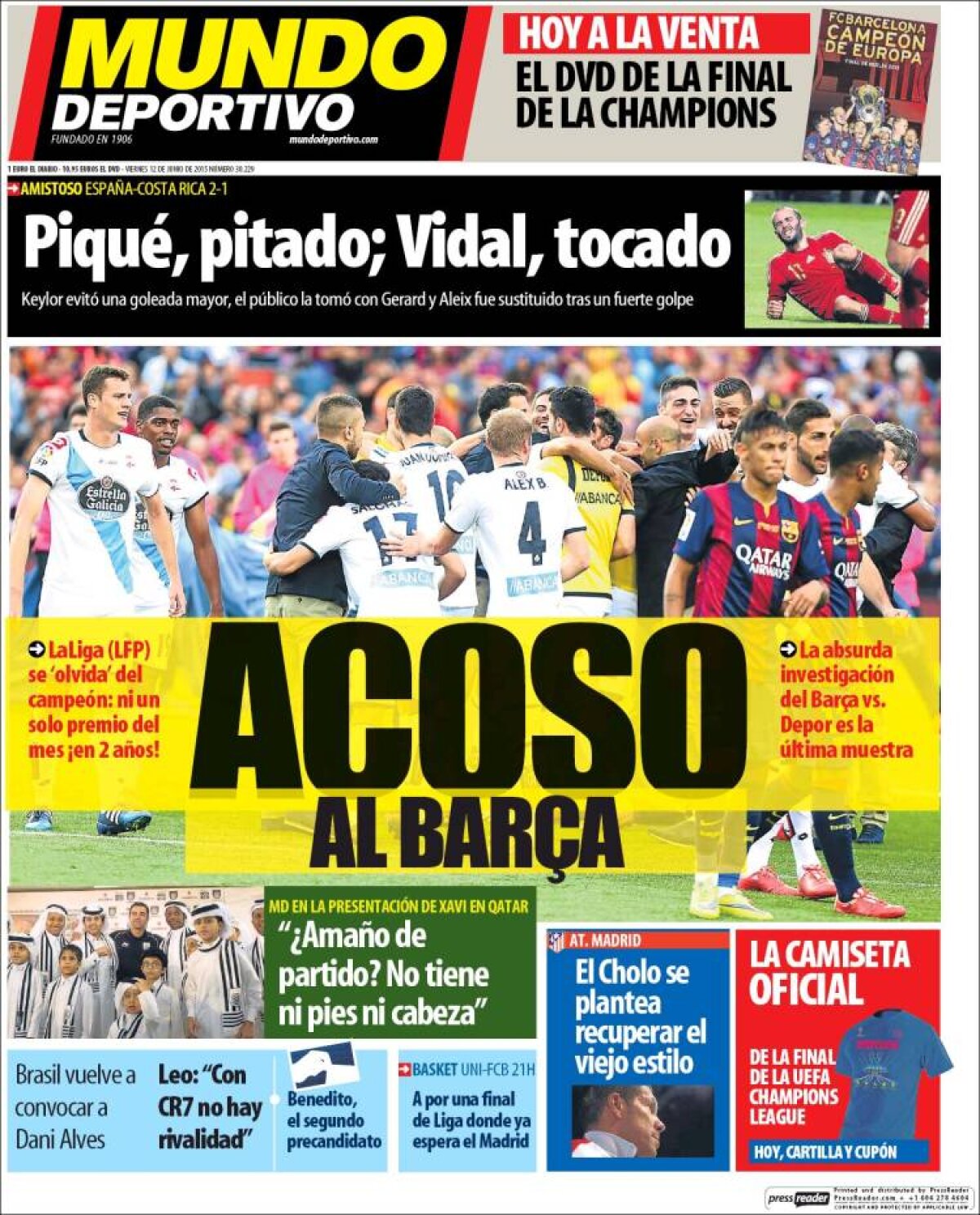 Ce scriu azi ziarele de sport din lume (12 iunie 2015)