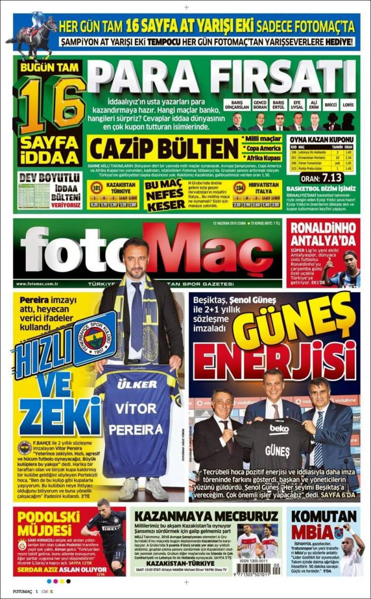 Ce scriu azi ziarele de sport din lume (12 iunie 2015)