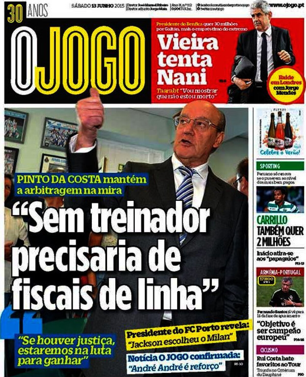 Ce scriu azi ziarele de sport din lume (13 iunie 2015)