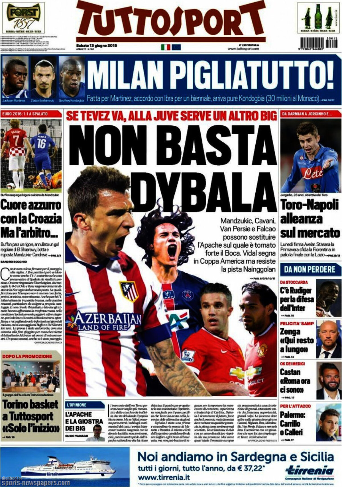 Ce scriu azi ziarele de sport din lume (13 iunie 2015)